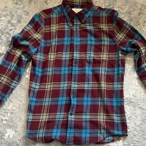St. John's Bay Plaid Shirt - Teal and Maroon